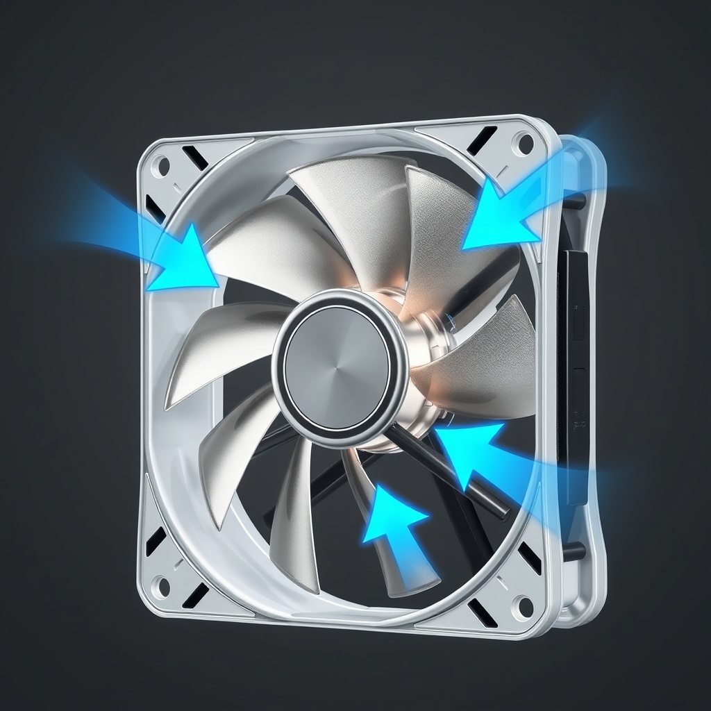Cutaway illustration showing a Fantech RN1 fan with transparent housing