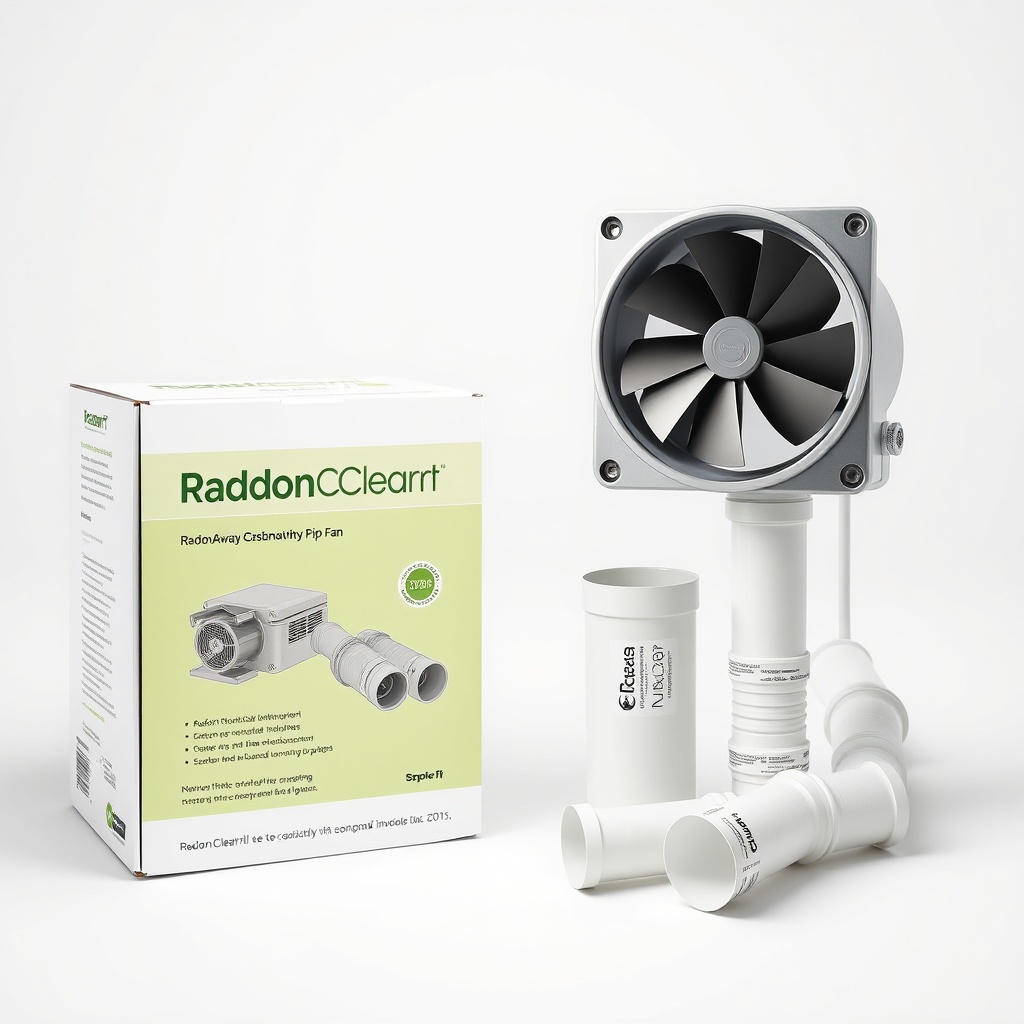 <clean photorealistic photo/illustration of a side-by-side comparison of the RadonClear ki